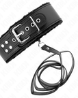 KINK - COLLANA CON GUINZAGLIO 116 CM CON BORCHIE IN ARGENTO MODELLO 4 NERO REGOLABILE 40 - 48 CM X 6 CM - KINK COLLAR & GAG - Intimo per le occasioni speciali | The Game Lingerie