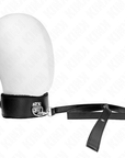 KINK - COLLANA CON GUINZAGLIO 116 CM CON BORCHIE IN ARGENTO MODELLO 4 NERO REGOLABILE 40 - 48 CM X 6 CM - KINK COLLAR & GAG - Intimo per le occasioni speciali | The Game Lingerie
