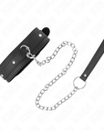 KINK - COLLANA CON GUINZAGLIO 65 CM 1 ANELLO REGOLABILE 38 - 49 CM X 5 CM - KINK COLLAR & GAG - Intimo per le occasioni speciali | The Game Lingerie