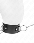 KINK - COLLANA CON GUINZAGLIO 65 CM 3 MODELLO ANELLI 2 REGOLABILE 36 - 43 CM X 5 CM - KINK COLLAR & GAG - Intimo per le occasioni speciali | The Game Lingerie