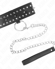 KINK - COLLANA CON GUINZAGLIO 65 CM CON BORCHIE IN ARGENTO MODELLO 1 REGOLABILE 36 - 43 CM X 5 CM - KINK COLLAR & GAG - Intimo per le occasioni speciali | The Game Lingerie