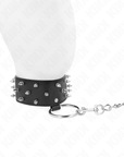 KINK - COLLANA CON GUINZAGLIO 65 CM CON BORCHIE IN ARGENTO MODELLO 5 REGOLABILE 36 - 43 CM X 5 CM - KINK COLLAR & GAG - Intimo per le occasioni speciali | The Game Lingerie