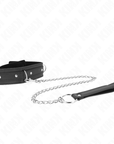 KINK - COLLANA CON GUINZAGLIO 65 CM MODELLO 3 ANELLI 1 REGOLABILE 38 - 49 CM X 5 CM - KINK COLLAR & GAG - Intimo per le occasioni speciali | The Game Lingerie