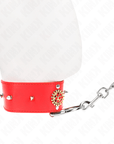 KINK - COLLANA DI DIAMANTI ROSSI CON CINTURA 65 CM REGOLABILE 35 - 51 CM X 7 CM - KINK COLLAR & GAG - Intimo per le occasioni speciali | The Game Lingerie