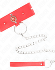 KINK - COLLANA DI DIAMANTI ROSSI CON CINTURA 65 CM REGOLABILE 35 - 51 CM X 7 CM - KINK COLLAR & GAG - Intimo per le occasioni speciali | The Game Lingerie