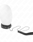 KINK - COLLANA IN PELLE PVC CON CINTURA 105 CM RIVETTO STRASS 41.5 X 4 CM - KINK COLLAR & GAG - Intimo per le occasioni speciali | The Game Lingerie