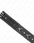 KINK - COLLANA IN PELLE PVC CON CINTURA 105 CM RIVETTO STRASS 41.5 X 4 CM - KINK COLLAR & GAG - Intimo per le occasioni speciali | The Game Lingerie