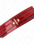KINK - COLLANA REGOLABILE ROSSO VINO CON DETTAGLI ORO 29 - 42,5 CM X 4 CM - KINK COLLAR & GAG - Intimo per le occasioni speciali | The Game Lingerie