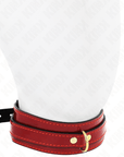 KINK - COLLANA REGOLABILE ROSSO VINO CON DETTAGLI ORO 29 - 42,5 CM X 4 CM - KINK COLLAR & GAG - Intimo per le occasioni speciali | The Game Lingerie