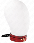 KINK - COLLANA REGOLABILE ROSSO VINO CON DETTAGLI ORO 29 - 42,5 CM X 4 CM - KINK COLLAR & GAG - Intimo per le occasioni speciali | The Game Lingerie