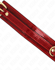 KINK - COLLANA REGOLABILE ROSSO VINO CON DETTAGLI ORO 29 - 42,5 CM X 4 CM - KINK COLLAR & GAG - Intimo per le occasioni speciali | The Game Lingerie