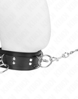 KINK - COLLANA SCHIAVITÙ 3 ANELLI CON CINTURINO 80 CM 53 X 5 CM - KINK COLLAR & GAG - Intimo per le occasioni speciali | The Game Lingerie