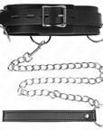 KINK - COLLANA SCHIAVITÙ 3 ANELLI CON CINTURINO 80 CM 53 X 5 CM - KINK COLLAR & GAG - Intimo per le occasioni speciali | The Game Lingerie