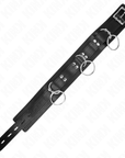 KINK - COLLANA SCHIAVITÙ 3 ANELLI CON CINTURINO 80 CM 53 X 5 CM - KINK COLLAR & GAG - Intimo per le occasioni speciali | The Game Lingerie