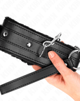 KINK - COLLARE CON GUINZAGLIO 65 CM CON RESTRIZIONI NERO 36 - 42 CM X 5,5 CM - KINK COLLAR & GAG - Intimo per le occasioni speciali | The Game Lingerie