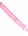 KINK - COLLARE CON GUINZAGLIO 65 CM CON RESTRIZIONI ROSA 36 - 42 CM X 5,5 CM - KINK COLLAR & GAG - Intimo per le occasioni speciali | The Game Lingerie