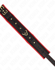 KINK - COLLARE CON GUINZAGLIO IN TESSUTO TINTO REGOLABILE 33 - 48 CM X 5,7 CM - KINK COLLAR & GAG - Intimo per le occasioni speciali | The Game Lingerie