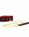 KINK - COLLARE CON GUINZAGLIO IN TESSUTO TINTO REGOLABILE 33 - 48 CM X 5,7 CM - KINK COLLAR & GAG - Intimo per le occasioni speciali | The Game Lingerie