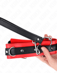 KINK - COLLARE MODELLO BASE CON GUINZAGLIO 65 CM MODELLO 3 ROSSO 53 X 5 CM - KINK COLLAR & GAG - Intimo per le occasioni speciali | The Game Lingerie
