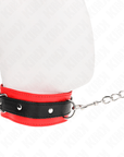 KINK - COLLARE MODELLO BASE CON GUINZAGLIO 65 CM MODELLO 3 ROSSO 53 X 5 CM - KINK COLLAR & GAG - Intimo per le occasioni speciali | The Game Lingerie