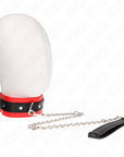 KINK - COLLARE MODELLO BASE CON GUINZAGLIO 65 CM MODELLO 3 ROSSO 53 X 5 CM - KINK COLLAR & GAG - Intimo per le occasioni speciali | The Game Lingerie
