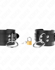 KINK - FERMAPOLSO CON BLOCCAGGIO O - RING NERO REGOLABILE 20 - 28 CM X 5,5 CM - KINK WRIST RESTRAINT - Intimo per le occasioni speciali | The Game Lingerie