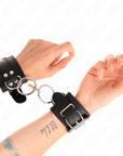 KINK - FERMAPOLSO CON BLOCCAGGIO O - RING NERO REGOLABILE 20 - 28 CM X 5,5 CM - KINK WRIST RESTRAINT - Intimo per le occasioni speciali | The Game Lingerie