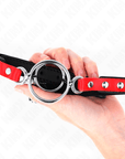 KINK - GAG CON O - RING MULTIPLI 4/4,8 CM ROSSO 38 X 56 CM - KINK COLLAR & GAG - Intimo per le occasioni speciali | The Game Lingerie