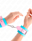 KINK - GRAZIOSI POGGIPOLSI BLU/ROSA REGOLABILI 16 - 28 CM X 5 CM - KINK WRIST RESTRAINT - Intimo per le occasioni speciali | The Game Lingerie