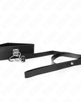 KINK - GUINZAGLIO BORCHIE 116 CM COLLARE CON CINTURINO IN SIMILPELLE 50 X 5 CM - KINK COLLAR & GAG - Intimo per le occasioni speciali | The Game Lingerie