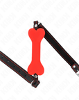KINK - OSSO ROSSO 12 CM BAVAGLIO 63 x 2 CM - KINK COLLAR & GAG - Intimo per le occasioni speciali | The Game Lingerie