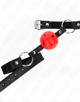 KINK - PALLA CAVA DURA ROSSA 4,5 CM MODELLO GAG 1 63,5 X 2 CM - KINK COLLAR & GAG - Intimo per le occasioni speciali | The Game Lingerie