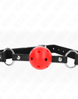 KINK - PALLA CAVA DURA ROSSA 4,5 CM MODELLO GAG 1 63,5 X 2 CM - KINK COLLAR & GAG - Intimo per le occasioni speciali | The Game Lingerie