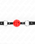 KINK - PALLA CAVA DURA ROSSA 4,5 CM MODELLO GAG 1 63,5 X 2 CM - KINK COLLAR & GAG - Intimo per le occasioni speciali | The Game Lingerie