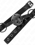 KINK - PALLA CON FANTASIA DIAMANTATA 4.5 CM MODELLO GAG 3 64.5 CM REGOLABILE 42 - 60 CM - KINK COLLAR & GAG - Intimo per le occasioni speciali | The Game Lingerie