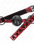KINK - PALLA CON MOTIVO A DIAMANTI 4.5 CM GAG MODELLO 2 64.5 CM REGOLABILE 42 - 60 CM - KINK COLLAR & GAG - Intimo per le occasioni speciali | The Game Lingerie