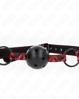 KINK - PALLA CON MOTIVO A DIAMANTI 4.5 CM GAG MODELLO 2 64.5 CM REGOLABILE 42 - 60 CM - KINK COLLAR & GAG - Intimo per le occasioni speciali | The Game Lingerie