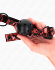 KINK - PALLA CON MOTIVO A DIAMANTI 4.5 CM GAG MODELLO 2 64.5 CM REGOLABILE 42 - 60 CM - KINK COLLAR & GAG - Intimo per le occasioni speciali | The Game Lingerie