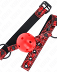 KINK - PALLA CON MOTIVO A DIAMANTI 4.5 CM MODELLO GAG 1 64.5 CM REGOLABILE 42 - 60 CM - KINK COLLAR & GAG - Intimo per le occasioni speciali | The Game Lingerie