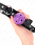 KINK - PALLA DURA CAVA VIOLA 4.5 CM BAVAGLIO 63.5 X 2 CM - KINK COLLAR & GAG - Intimo per le occasioni speciali | The Game Lingerie