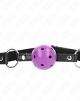 KINK - PALLA DURA CAVA VIOLA 4.5 CM BAVAGLIO 63.5 X 2 CM - KINK COLLAR & GAG - Intimo per le occasioni speciali | The Game Lingerie