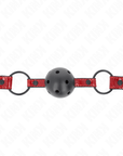 KINK - PALLA IN SIMILPELLE LUCIDA 4.5 CM GAG 63.5 X 2 CM REGOLABILE 41 X 59 CM - KINK COLLAR & GAG - Intimo per le occasioni speciali | The Game Lingerie