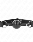 KINK - PALLA MORBIDA E SOLIDA BAVARO 4 CM CON CINTURINO IN SIMILPELLE 62 x 2,5 CM REGOLABILE 42 - 58 CM - KINK COLLAR & GAG - Intimo per le occasioni speciali | The Game Lingerie
