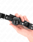 KINK - PALLA MORBIDA E SOLIDA BAVARO 4 CM CON CINTURINO IN SIMILPELLE 62 x 2,5 CM REGOLABILE 42 - 58 CM - KINK COLLAR & GAG - Intimo per le occasioni speciali | The Game Lingerie
