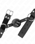 KINK - PALLA MORBIDA E SOLIDA BAVARO 4 CM CON CINTURINO IN SIMILPELLE 62 x 2,5 CM REGOLABILE 42 - 58 CM - KINK COLLAR & GAG - Intimo per le occasioni speciali | The Game Lingerie