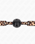 KINK - PALLA TRASPIRANTE LEOPARDO 4,5 CM BAVAGLIO 65 x 2,5 CM - KINK COLLAR & GAG - Intimo per le occasioni speciali | The Game Lingerie