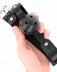 KINK - PALLA TRASPIRANTE NERA 4,5 CM BAVAGLIO 65 x 2,5 CM - KINK COLLAR & GAG - Intimo per le occasioni speciali | The Game Lingerie