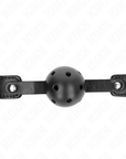 KINK - PALLA TRASPIRANTE NERA 4,5 CM BAVAGLIO 65 x 2,5 CM - KINK COLLAR & GAG - Intimo per le occasioni speciali | The Game Lingerie