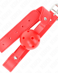 KINK - PALLA TRASPIRANTE ROSSA 4,5 CM BAVAGLIO 65 x 2,5 CM - KINK COLLAR & GAG - Intimo per le occasioni speciali | The Game Lingerie