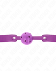 KINK - PALLA TRASPIRANTE VIOLA 4.5 CMGAG 65 x 2.5 CM - KINK COLLAR & GAG - Intimo per le occasioni speciali | The Game Lingerie